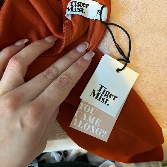 Burnt Orange Tiger Mist Crop Top! Brand New, Tags Attached! - Picture 2 of 3